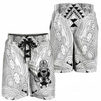 2026 Autumn Rugby Nations New Zealand Shorts for Men White Kowhaiwhai Maori Tribal Taniko Motif