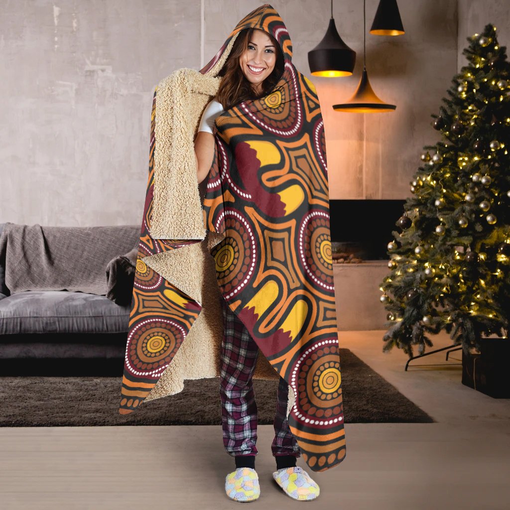 australia-aboriginal-inspired-hooded-blanket-aboriginal-dot-art-black-color