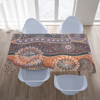 australia-aboriginal-inspired-tablecloth-aboriginal-dot-orange-and-purple-dreams