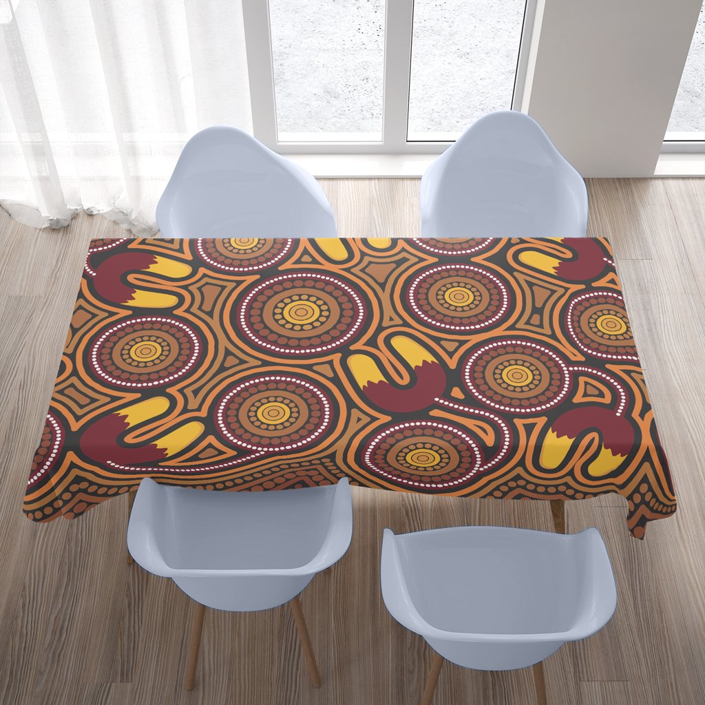 australia-aboriginal-inspired-tablecloth-aboriginal-dot-art-black-color