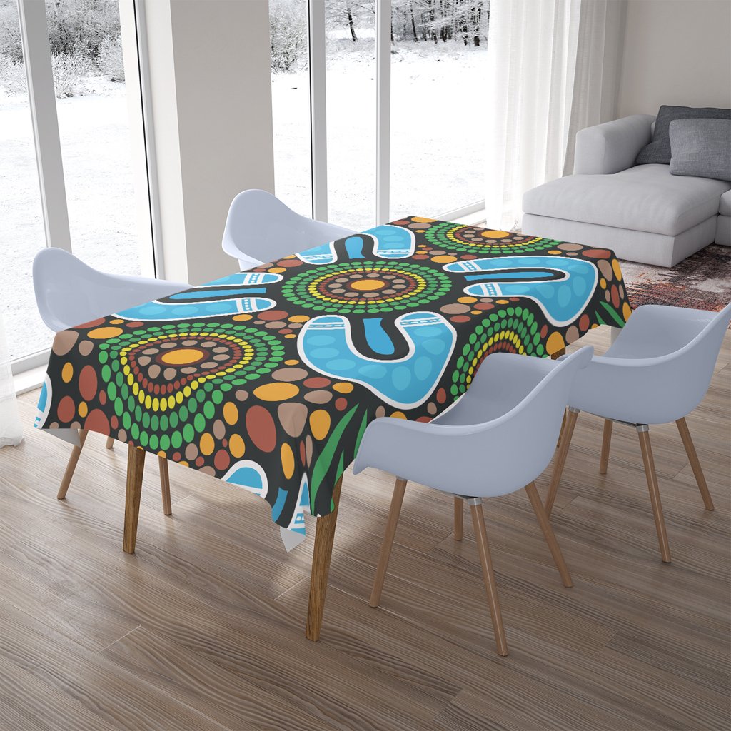 australia-aboriginal-inspired-tablecloth-green-aboriginal-connection-artwork