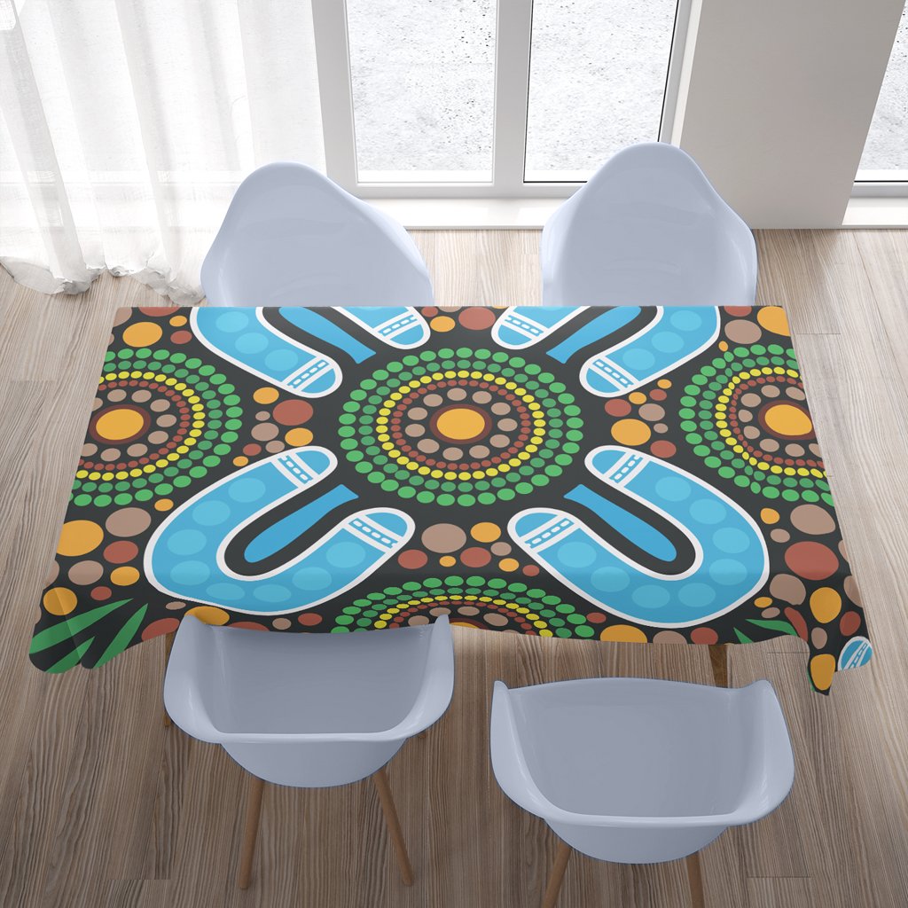 australia-aboriginal-inspired-tablecloth-green-aboriginal-connection-artwork
