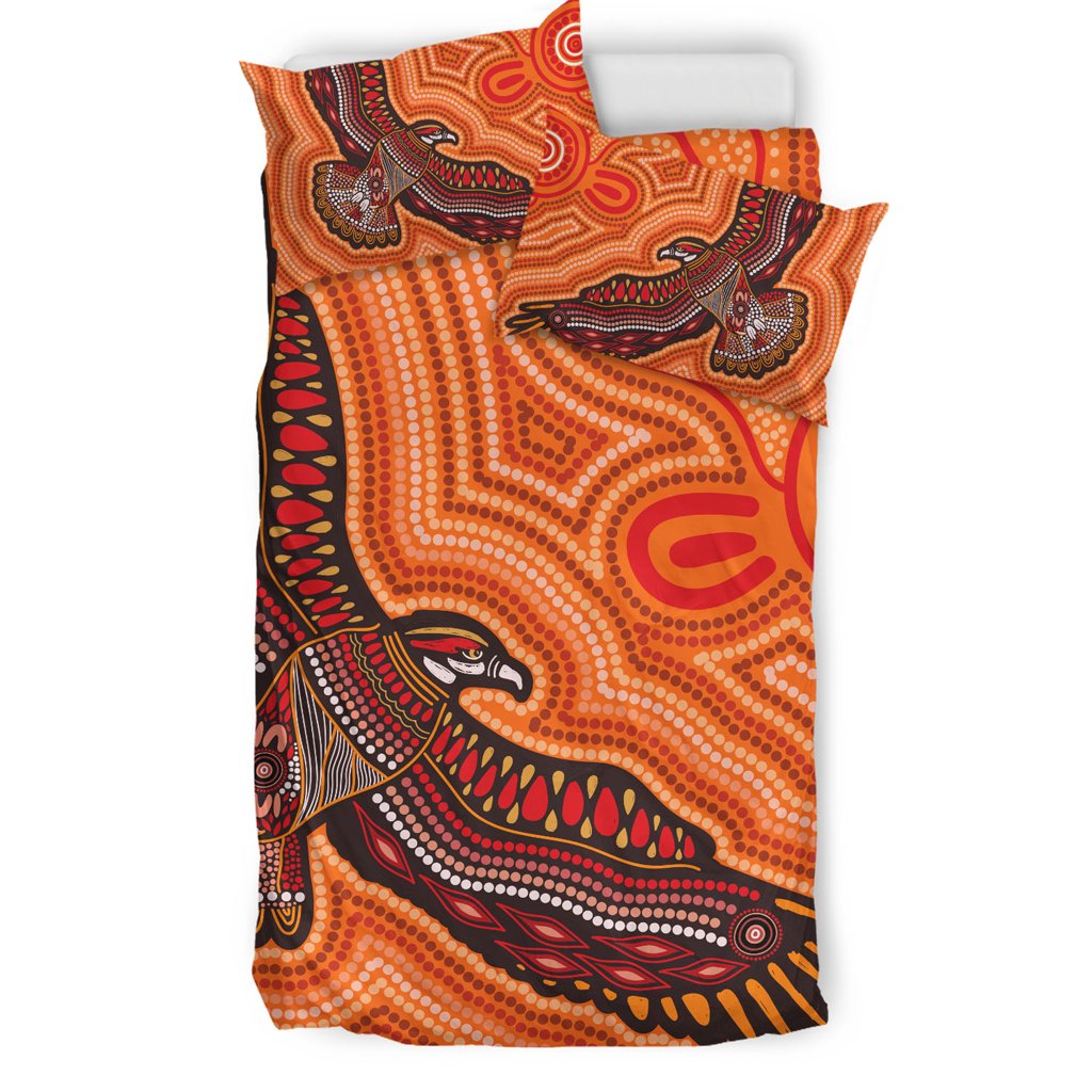 australia-aboriginal-inspired-bedding-set-bird-aboriginal-styled-dot-painting-artwork-bedding-set