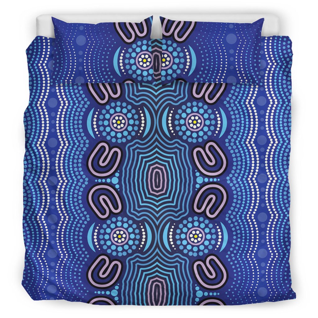 australia-aboriginal-inspired-bedding-set-aboriginal-connection-concept-artwork-purple-color