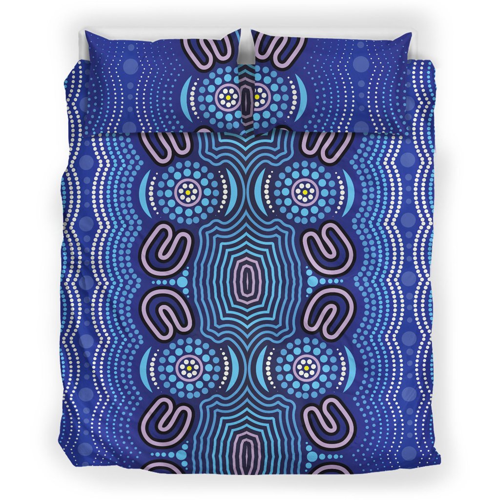 australia-aboriginal-inspired-bedding-set-aboriginal-connection-concept-artwork-purple-color