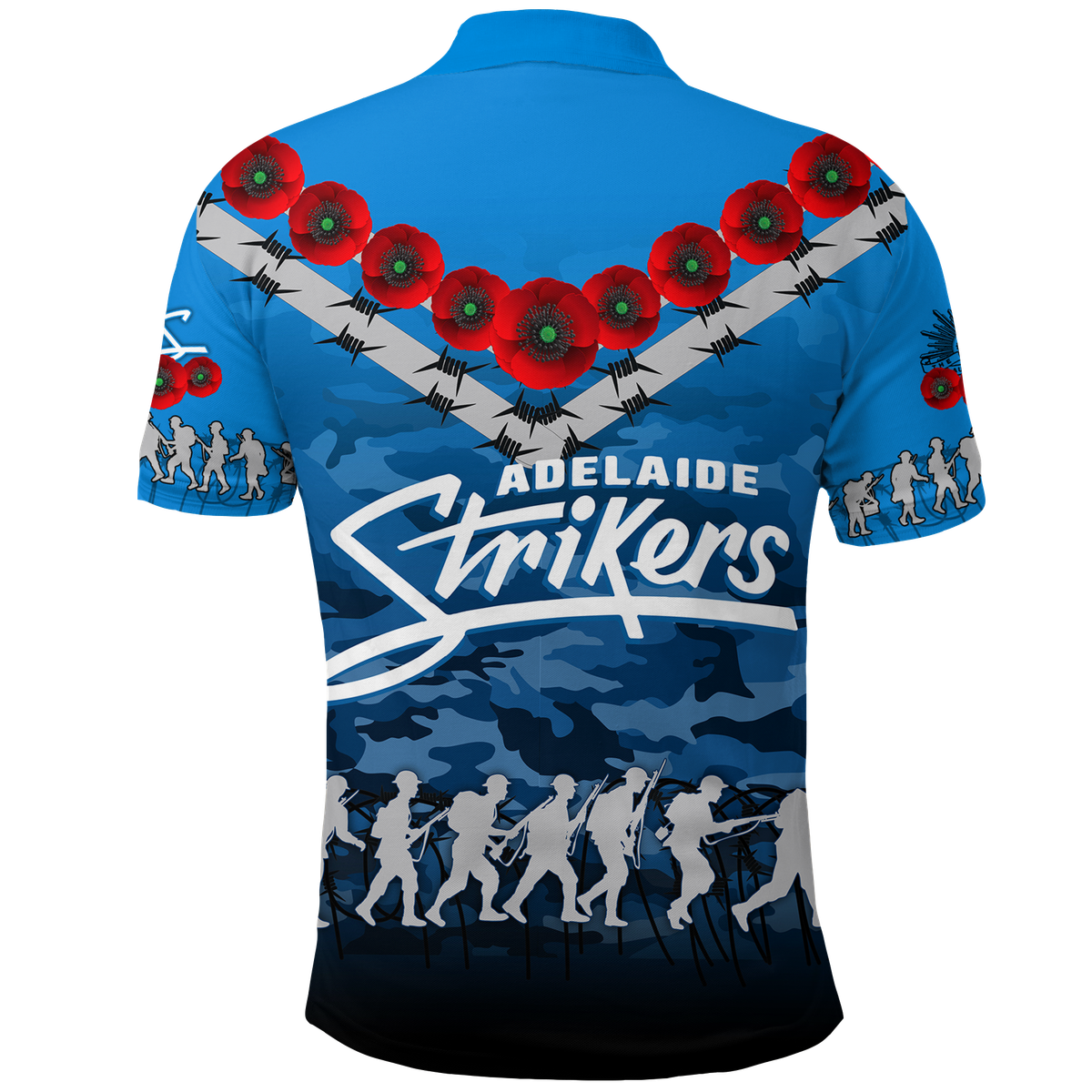 adelaide-strikers-anzac-2022-polo-shirt-camouflage-with-poppy