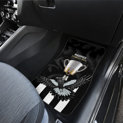 AFL Collingwood Car Mats Magpies Premiers 2023 With Trophy Proud LT14