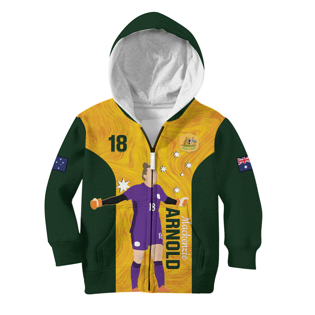 Australia Soccer Kid Hoodie Clare Hunt Matildas Gold Version LT14
