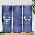 Personalised Cats Football Skinny Tumbler Dynamic Version LT14
