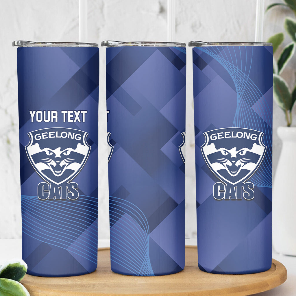Personalised Cats Football Skinny Tumbler Dynamic Version LT14