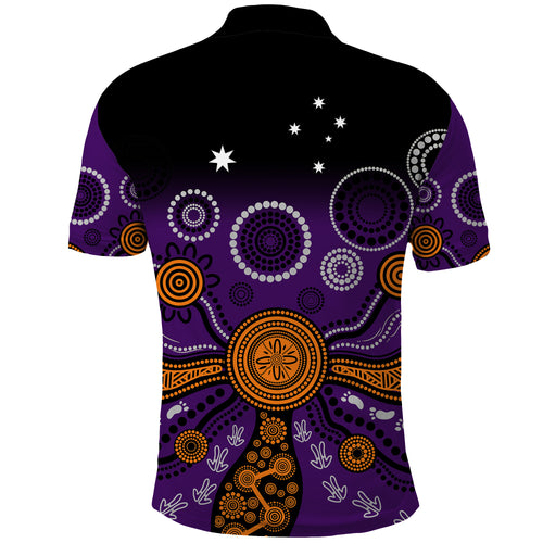 Perth Glory Australia Football Polo Shirt 2025 Aboriginal Art LT14
