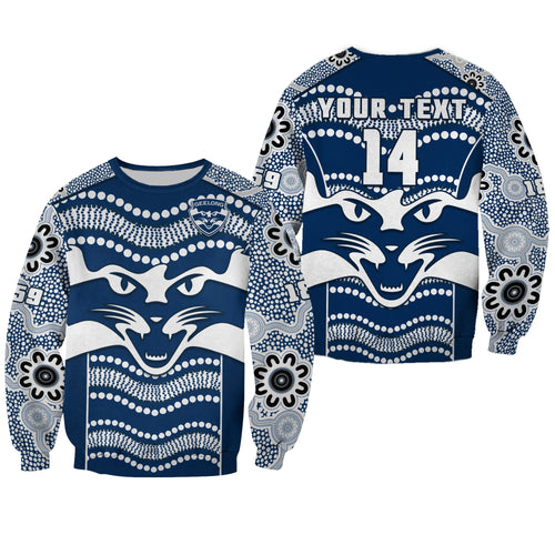 (Custom Text And Number) Cats Football Sweatshirt Geelong 1859 Indigenous Sporty Version LT14