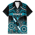 Port Adelaide Football Hawaiian Shirt Power Aboriginal Mix Polynesian Pattern LT14