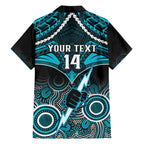 Personalised Port Adelaide Football Hawaiian Shirt Power Aboriginal Mix Polynesian Pattern LT14