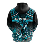 Port Adelaide Football Hoodie Power Aboriginal Mix Polynesian Pattern LT14