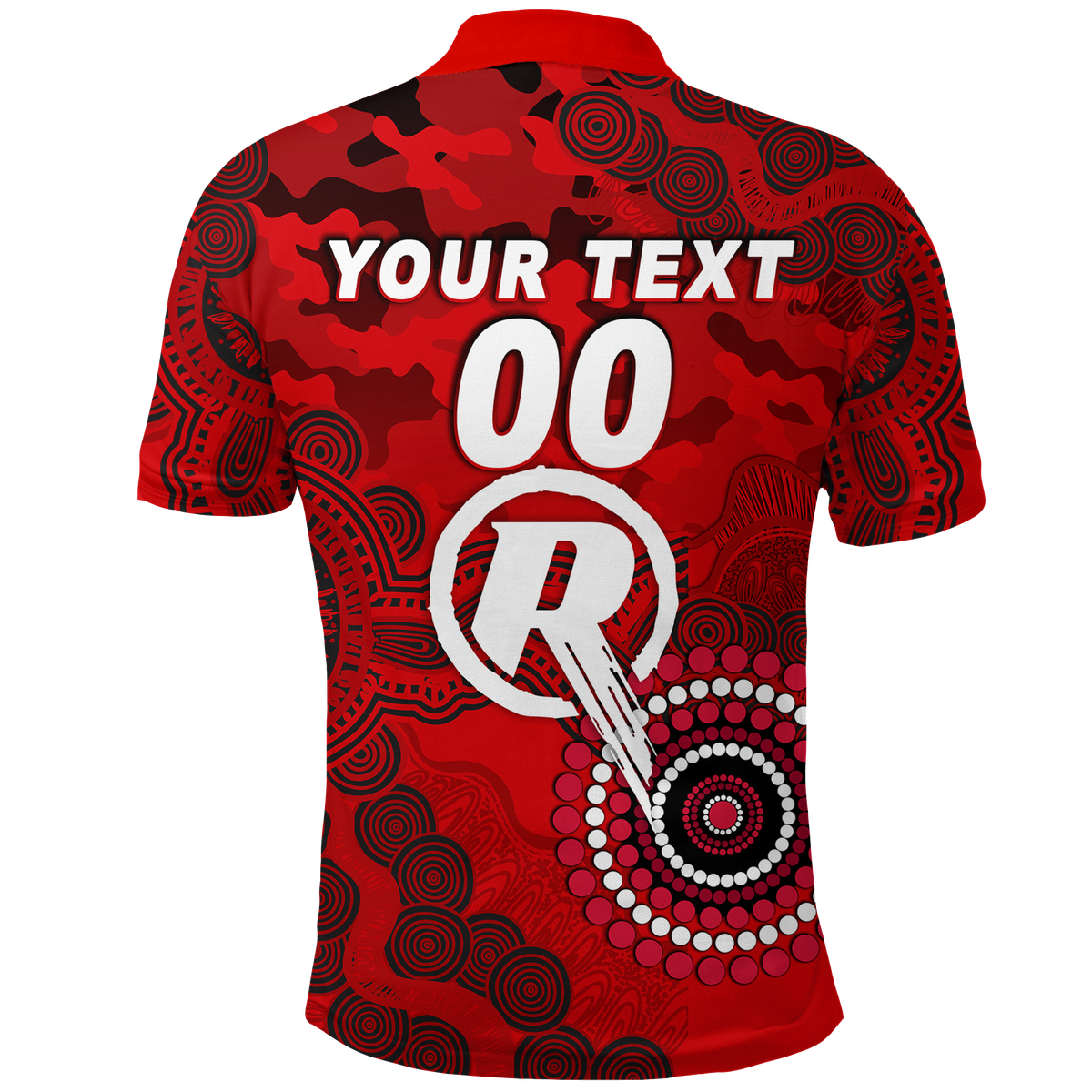 (Custom Personalised) Melbourne Renegades ANZAC Day Aboriginal Polo Shirt - LT12