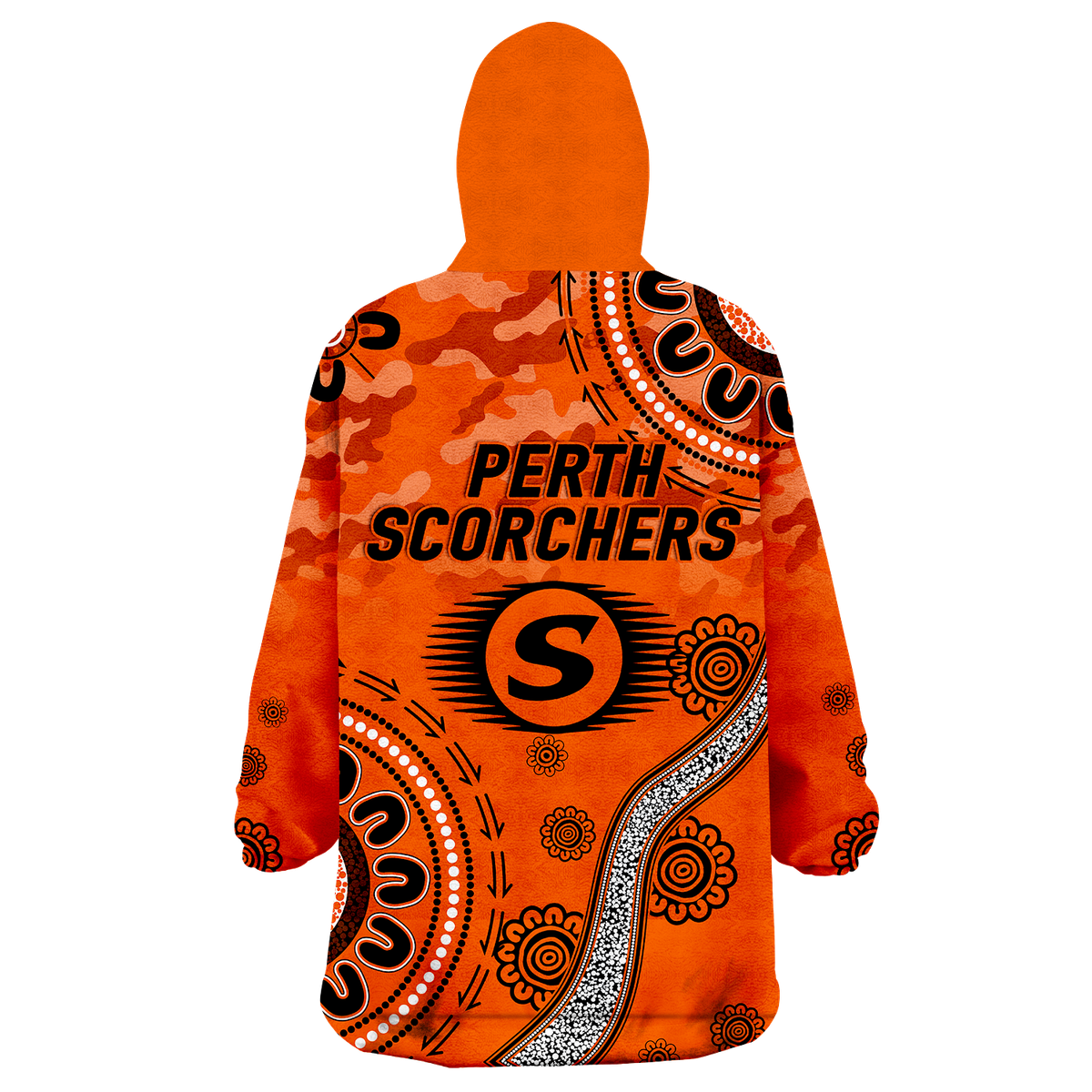 Perth Scorchers ANZAC Day Aboriginal Wearable Blanket Hoodie - LT12