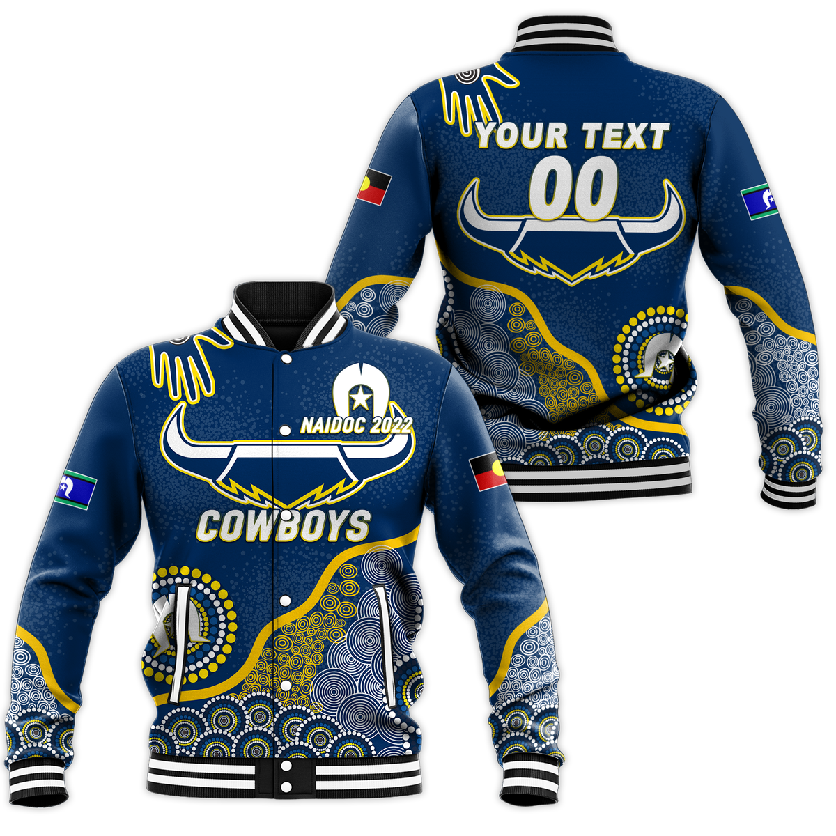 custom-personalised-cowboys-rugby-naidoc-2022-aboriginal-baseball-jacket