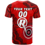 (Custom Personalised) Melbourne Renegades Aboriginal Art Cricket 2022 T-Shirt - LT12