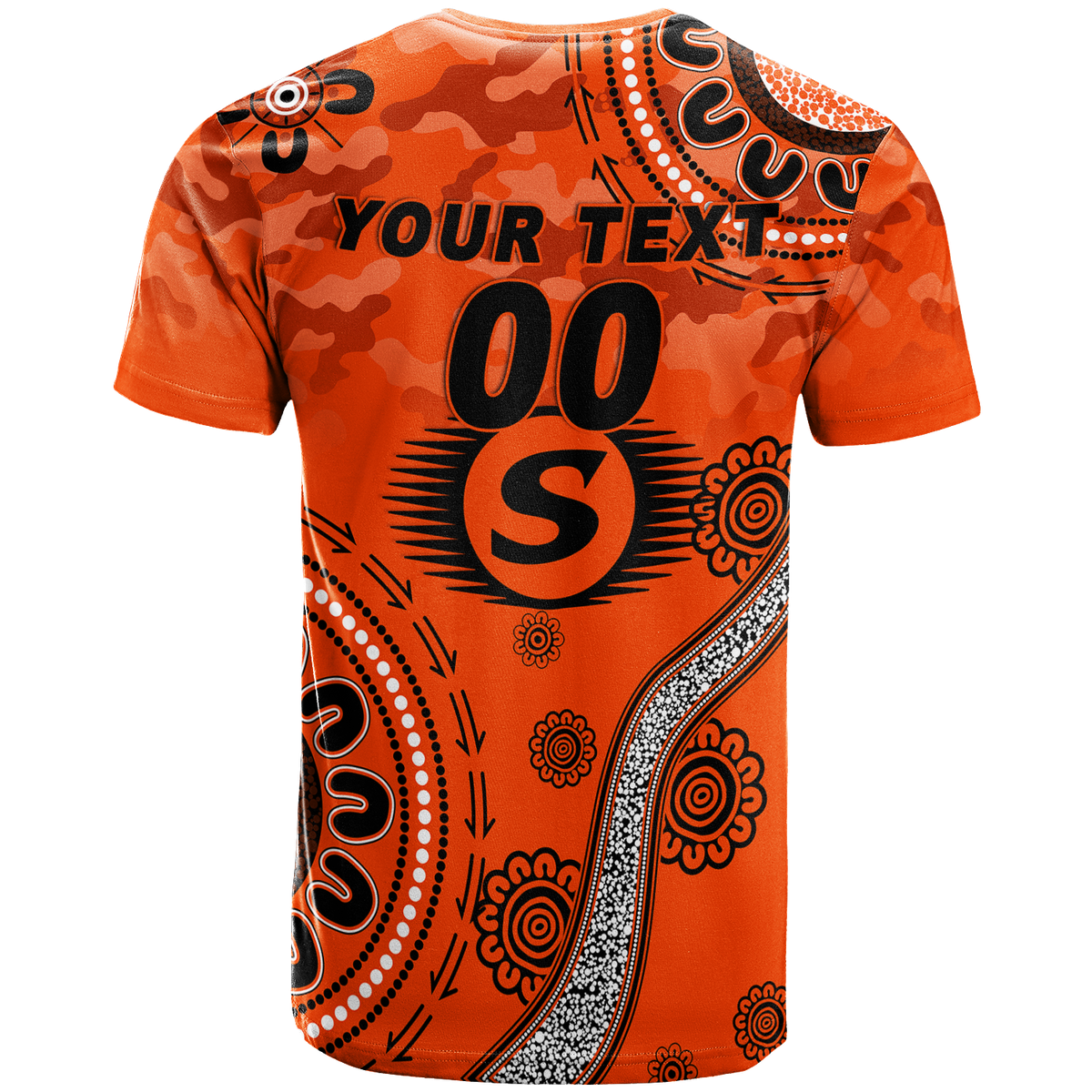 (Custom Personalised) Perth Scorchers ANZAC Day Aboriginal T-Shirt - LT12