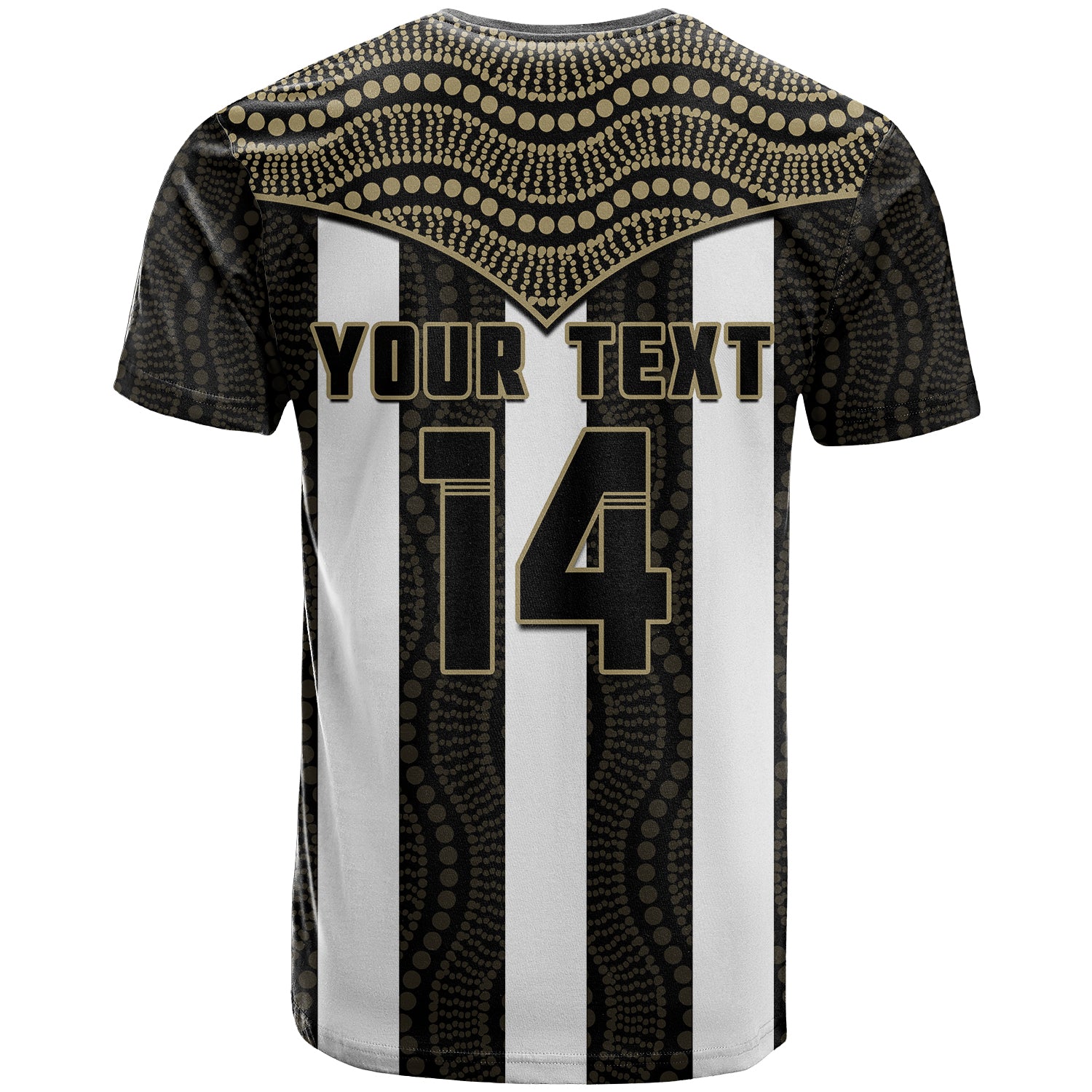 (Custom Text And Number) Magpies Football T Shirt Collingwood 1892 Indigenous Sporty Style LT14
