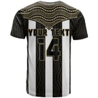(Custom Text And Number) Magpies Football T Shirt Collingwood 1892 Indigenous Sporty Style LT14