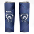 Personalised Cats Football Skinny Tumbler Dynamic Version LT14