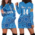 (Custom Personalised) NSW Blues Rugby Hoodie Dress New South Wales Aboriginal Dot Painting Unique Version LT14