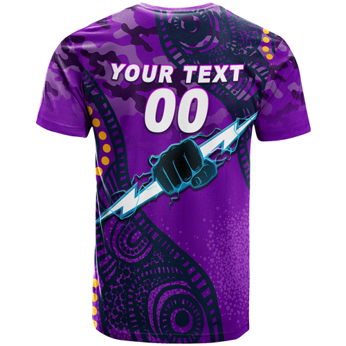 (Custom Personalised) Storm Rugby ANZAC Day Camouflage Indigenous Art T-Shirt - LT12