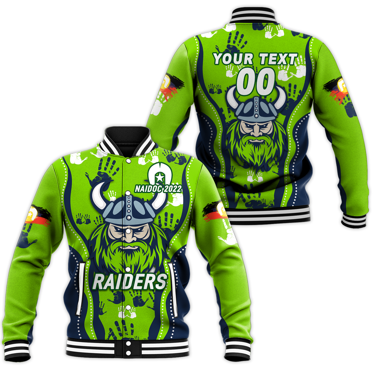 custom-personalised-canberra-raiders-rugby-naidoc-2022-aboriginal-baseball-jacket
