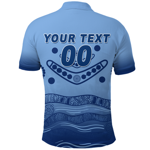(Custom Personalised) NSW New South Wales Blues Aboriginal Indigenous Polo Shirt - LT12