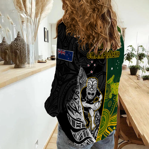 Australia Rugby Mix Aotearoa Rugby Women Casual Shirt Wallabies All Black Special Version LT14