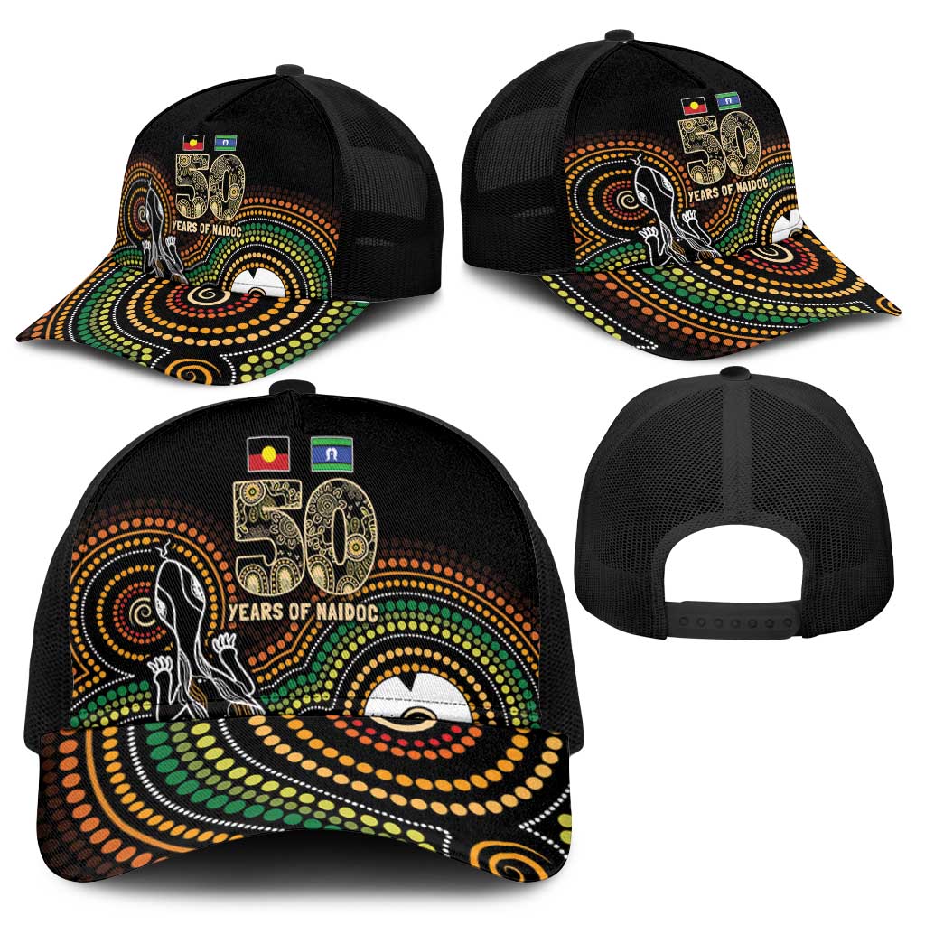 50 Years of NAIDOC Week Indigenous Baseball Net Cap Honor The Past - Grace The Present - Aussie Hoodie