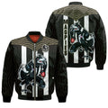 Magpies Football Bomber Jacket Collingwood 1892 Indigenous Sporty Style LT14