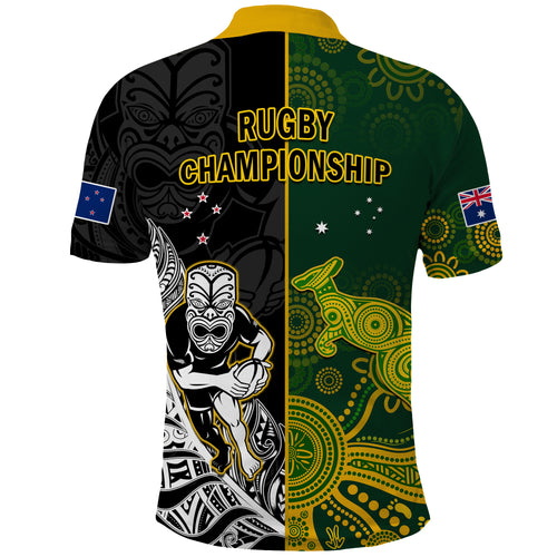 Australia Rugby Mix Aotearoa Rugby Polo Shirt Wallabies All Black Special Version LT14