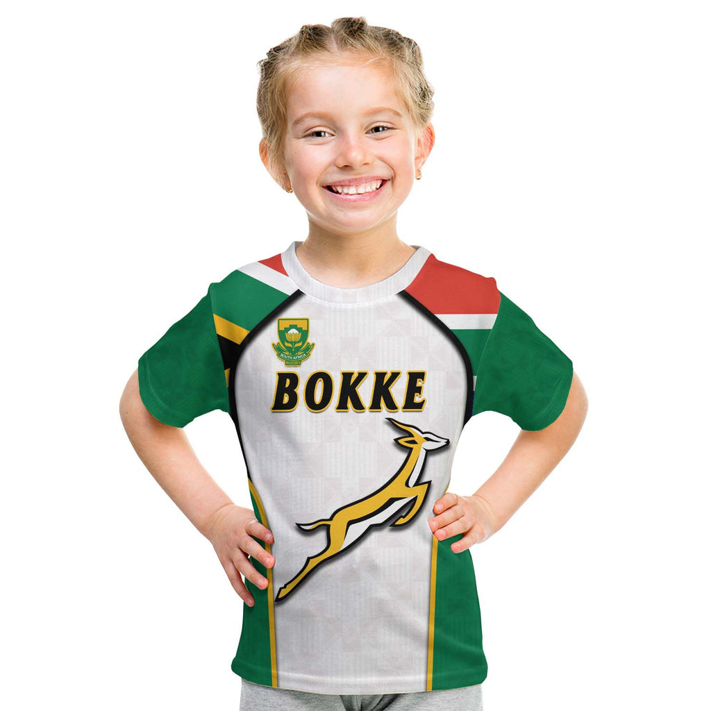 (Custom Text And Number) South Africa Rugby T Shirt Springboks 2022 Go Bokke African Pattern LT14