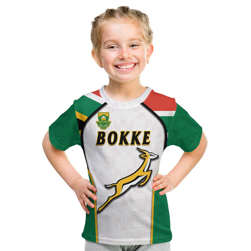 (Custom Text And Number) South Africa Rugby T Shirt Springboks 2022 Go Bokke African Pattern LT14