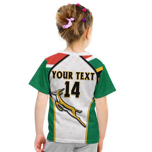 (Custom Text And Number) South Africa Rugby T Shirt Springboks 2022 Go Bokke African Pattern LT14