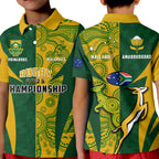 Australia Rugby and South Africa Rugby Polo Shirt Wallabies Mix Springboks Sporty LT14