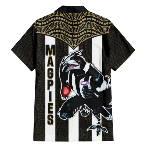 Magpies Football Hawaiian Shirt Collingwood 1892 Indigenous Sporty Style LT14