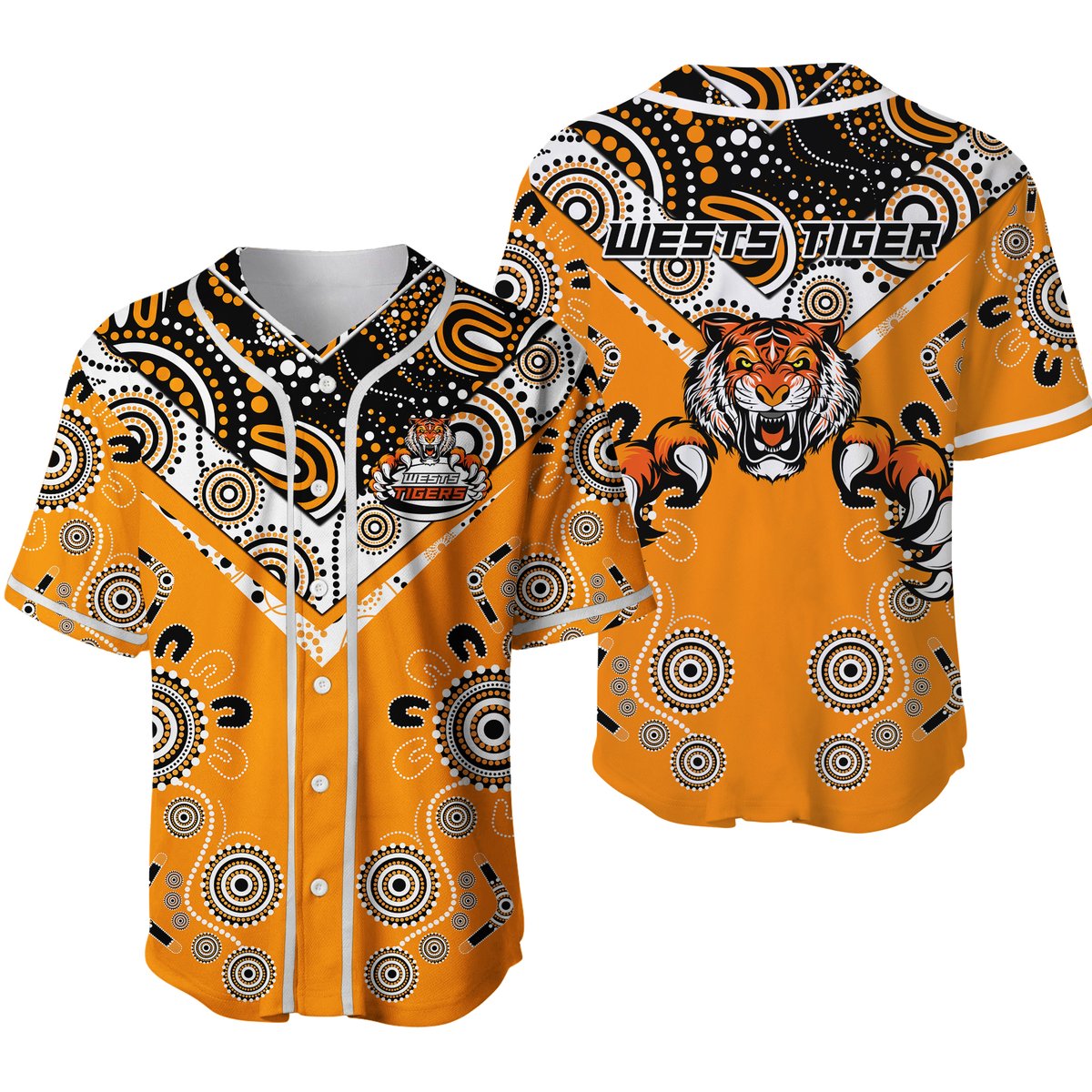 Wests Tiger Rugby Aboriginal Pattern 