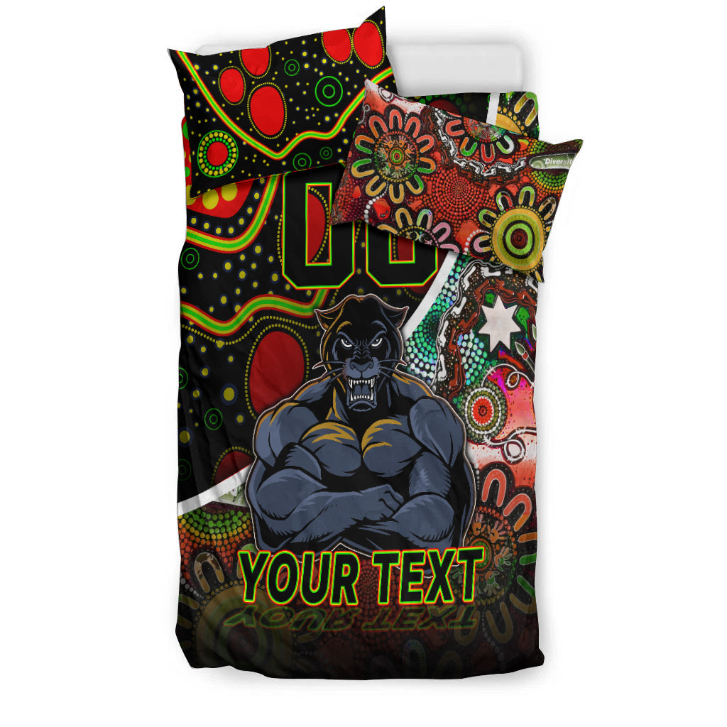 (Custom Personalised) Penrith Panthers Bedding Set Strong Panthers Legend With Special Aboriginal Style LT9