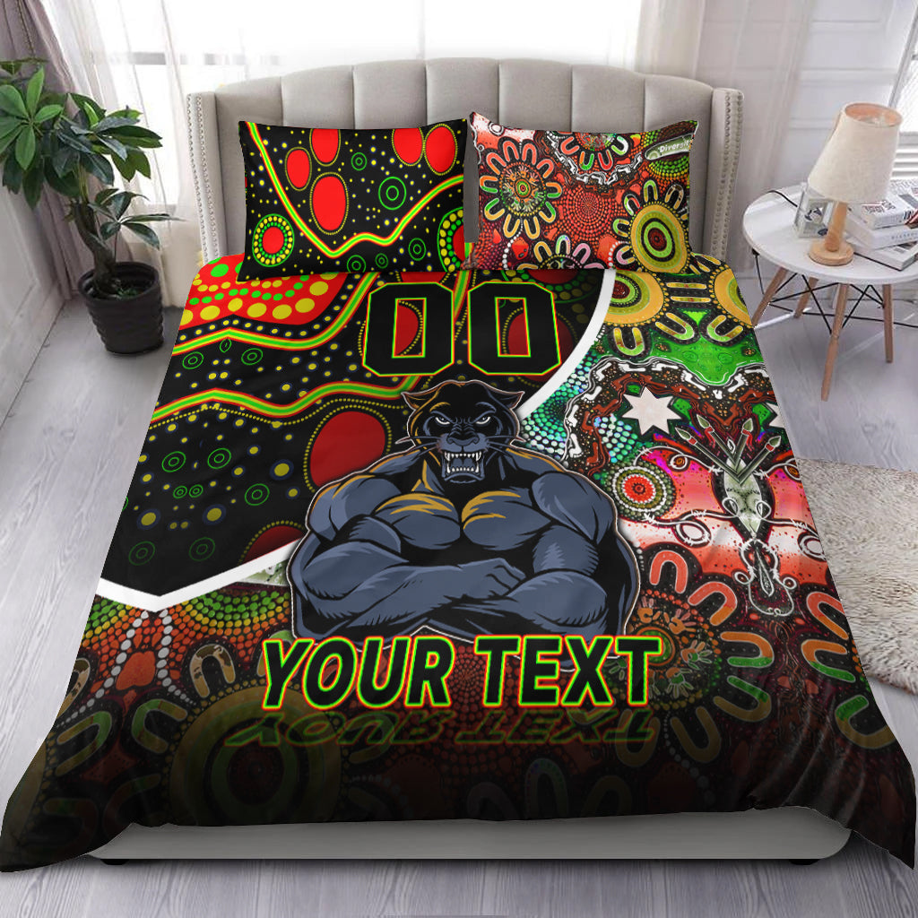 (Custom Personalised) Penrith Panthers Bedding Set Strong Panthers Legend With Special Aboriginal Style LT9