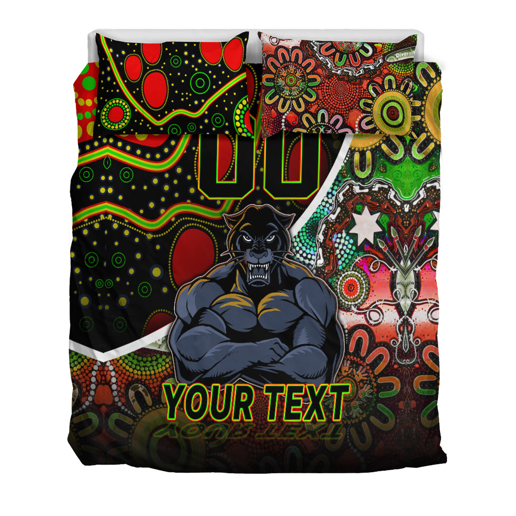 (Custom Personalised) Penrith Panthers Bedding Set Strong Panthers Legend With Special Aboriginal Style LT9