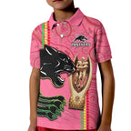 Panthers Rugby Polo Shirt The Riff 2023 Premiers Aboriginal Pink LT14