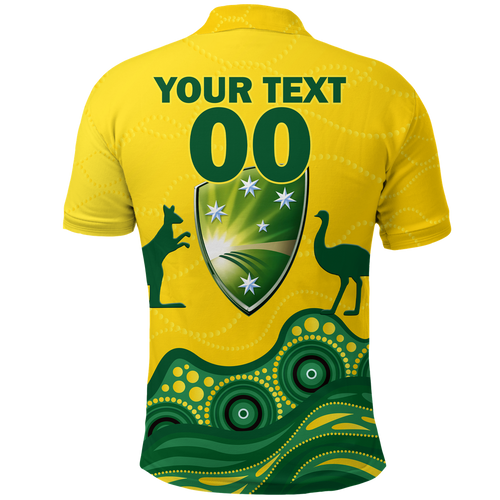 (Custom Personalised) Australia Cricket Aboriginal Pattern Polo Shirt - LT2