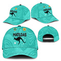 Aussie Matildas Classic Cap 2023 Women World Cup Marble Patterns - Turquoise LT7