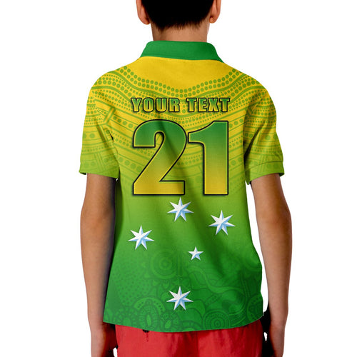 (Custom Personalised) Cricket Australia Indigenous Aboriginal Polo Shirt Boomerang Dot Painting Style LT9