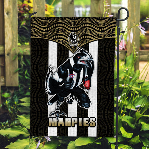 Magpies Football Flag Collingwood 1892 Indigenous Sporty Style LT14