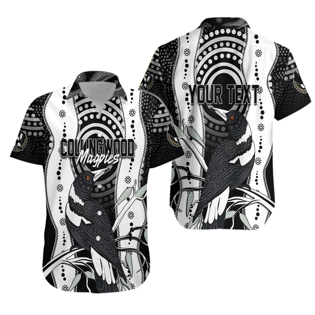 Personalised Collingwood Magpies Aboriginal Hawaiian Shirt Artsy Vibes - Vibe Hoodie Shop